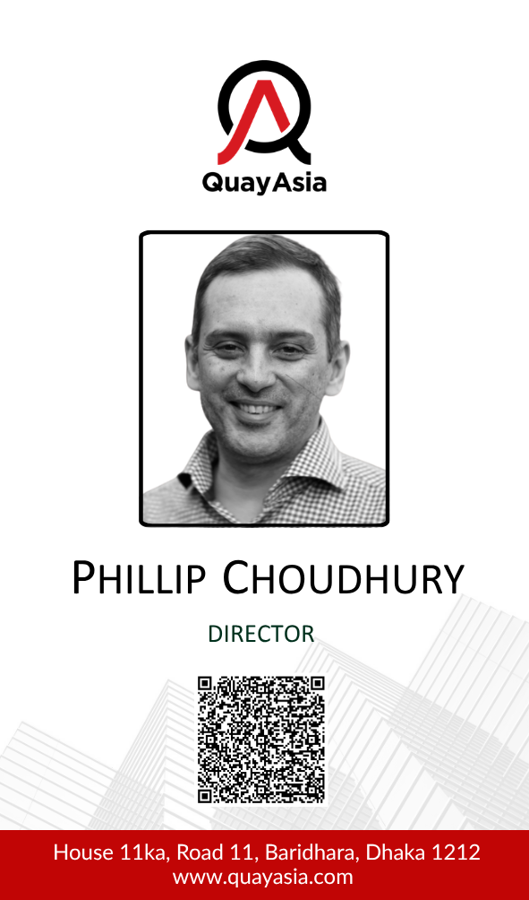 Phillip Choudhury digital business card with QR code