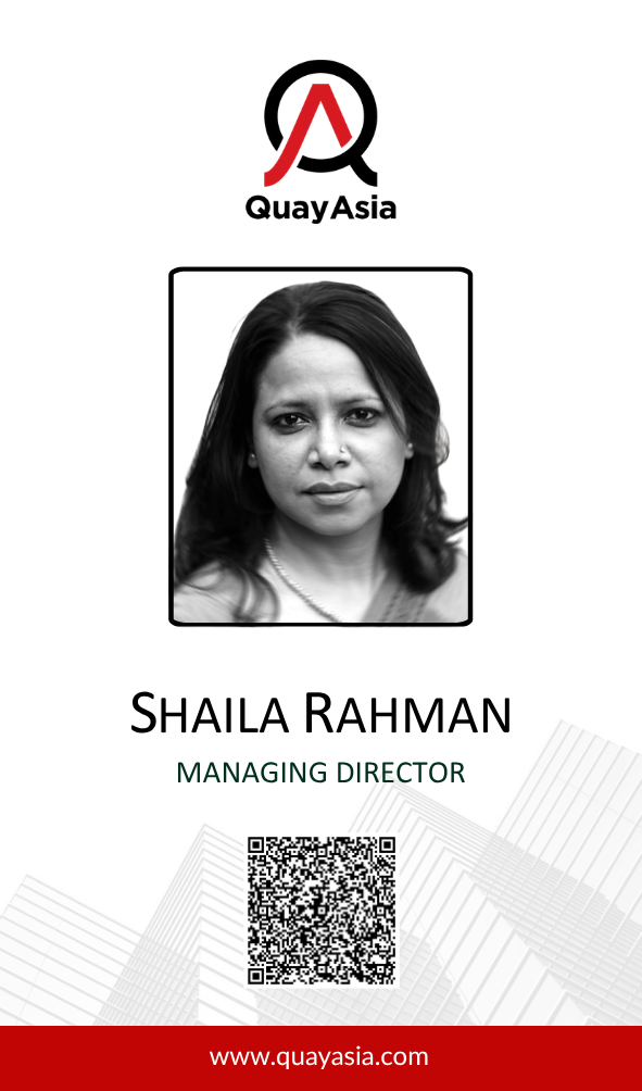 Shaila Rahman digital business card with QR code
